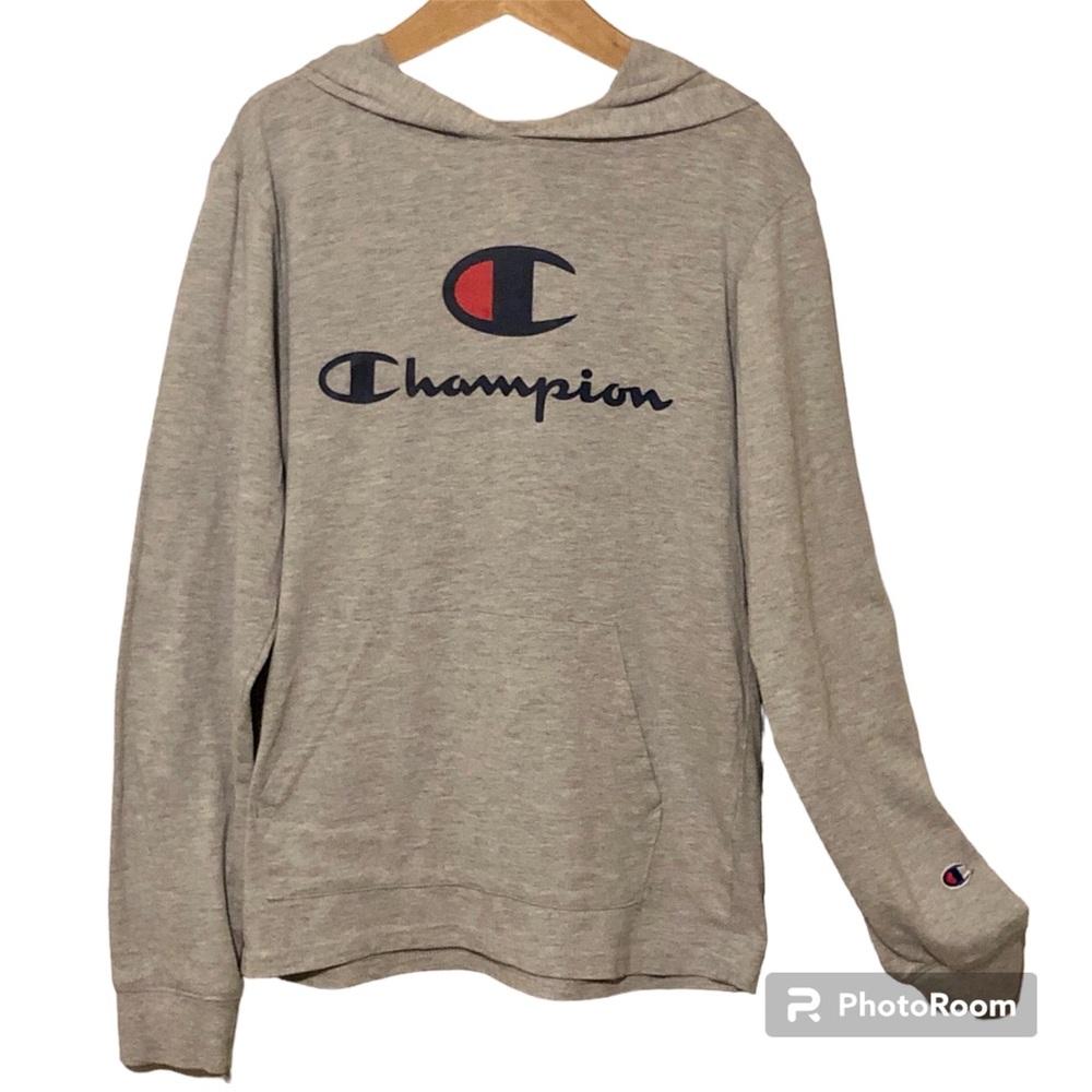 Champion Boys Lightweight Logo Hoodie Size Youth Large